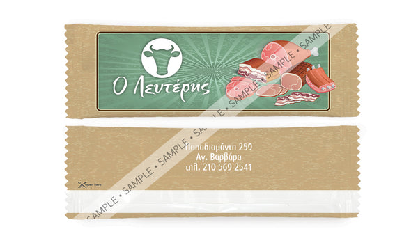Butcher Theme 3 Refreshing Individually Packed Wet Wipes - Box of 1000 Wipes - Sachet 16x5 cm