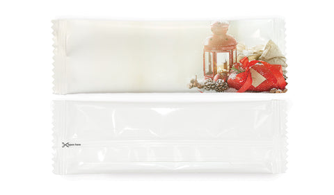Christmas Theme 3 Refreshing Individually Packed Wet Wipes - Box of 1000 Wipes - Sachet 16x5 cm