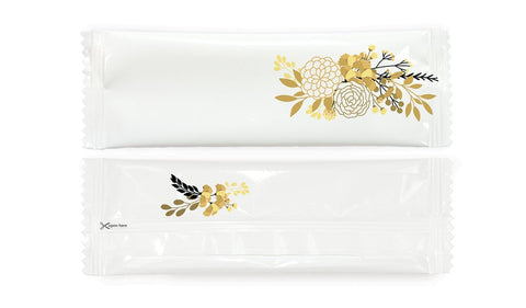 Wedding Theme no. 1 Wipes Individually Packed - Box 0f 1000 custom wipes - Sachet 16x5 cm