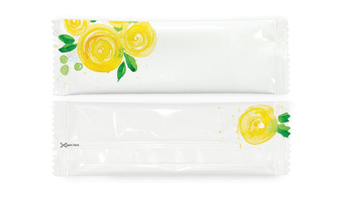 Restaurant Fresh Lemon Theme Refreshing Individually Packed Wet Wipes - Box of 1000 Wipes - Sachet 16x5 cm