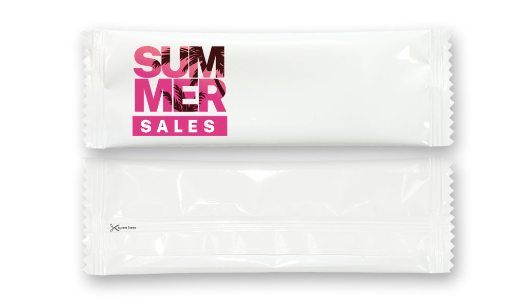 Summer Sale Theme 2 Refreshing Individually Packed Wet Wipes - Box of 1000 Wipes - Sachet 16x5 cm