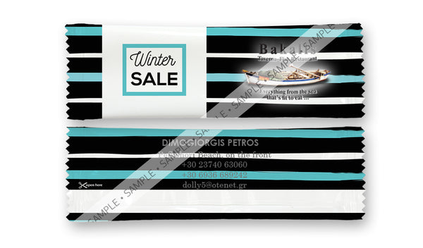 Winter Sale Theme 2 Refreshing Individually Packed Wet Wipes - Box of 1000 Wipes - Sachet 16x5 cm